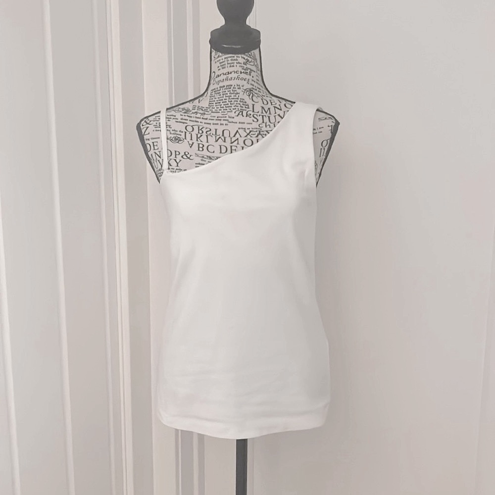BANANA REPUBLIC one shoulder tank removable strap